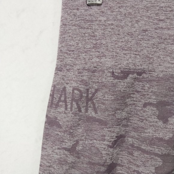Gymshark Leggings Medium Purple Mauve Camo Seamless High Waist Workout Athletic - Picture 4 of 12